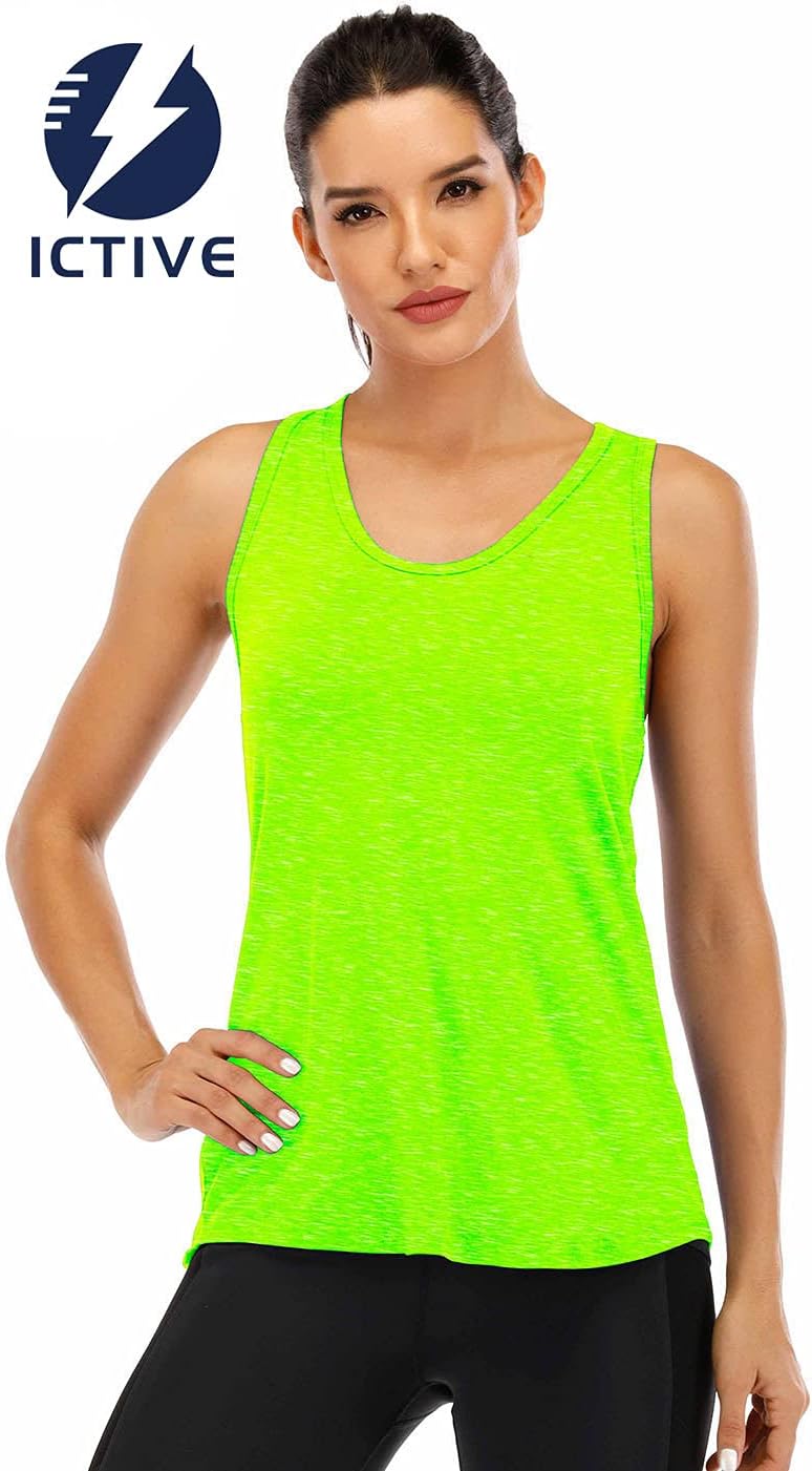 ICTIVE Workout Tank Tops for Women Sleeveless Yoga Shirts for Women Mesh Racerback Muscle Tank Tops - Image 2