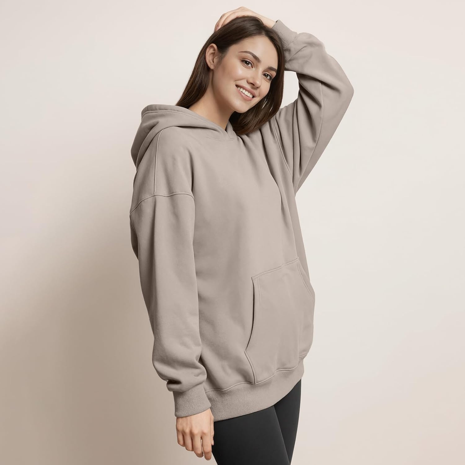 Women Hoodies Sweatshirts Sweaters Fleece Hooded Oversized Long Sleeve Crewneck Shirts Fall Winter Outfits Pocket - Image 3