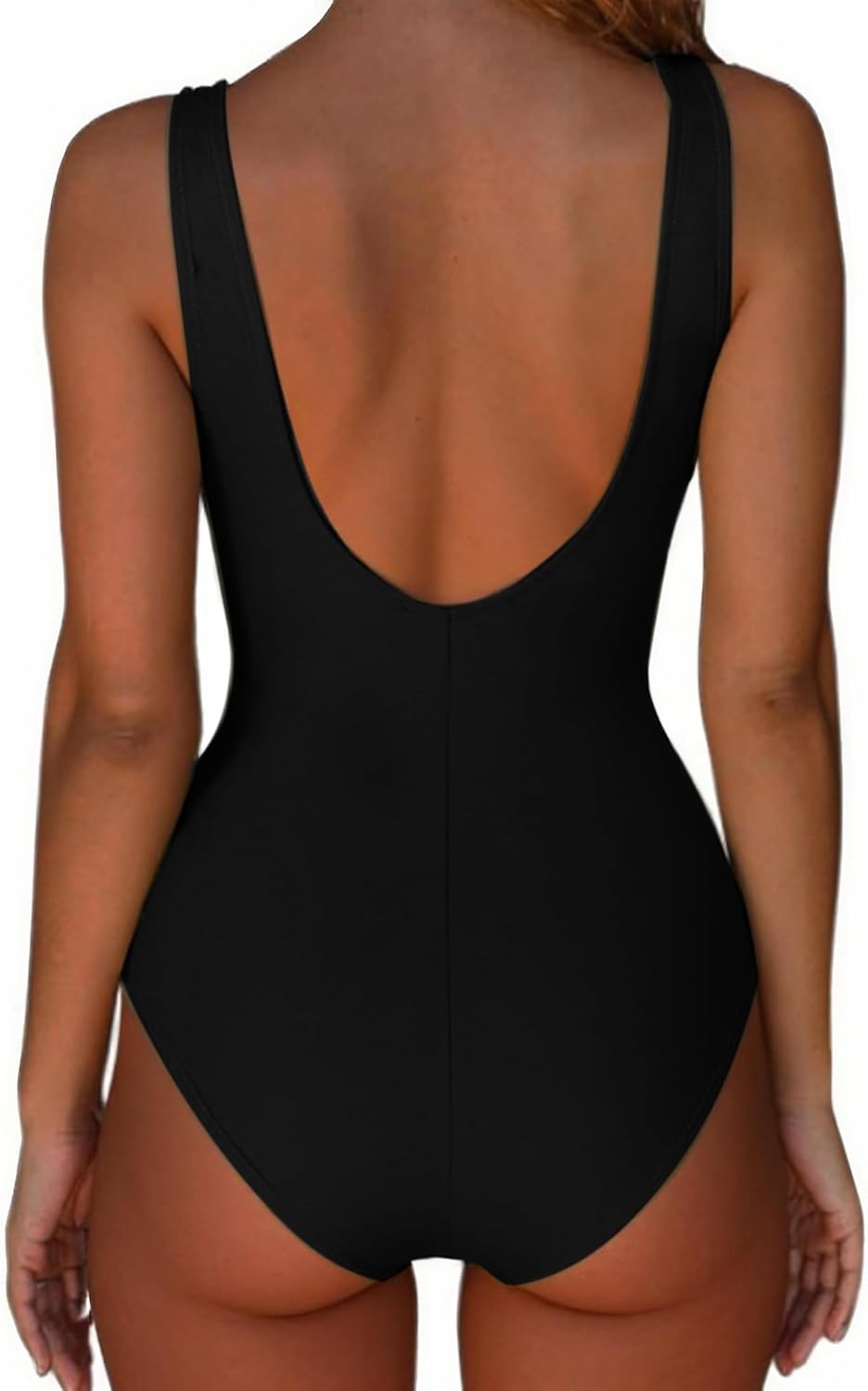 SUUKSESS Women One Piece Ruched Swimsuit Tummy Control Backless Bathing Suit - Image 2
