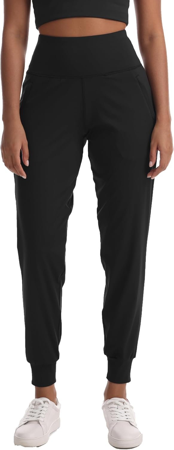 Women's Joggers with Pockets Lightweight - High Waisted Athletic Leggings Tapered Pants for Workout Yoga Running Gym - Image 2