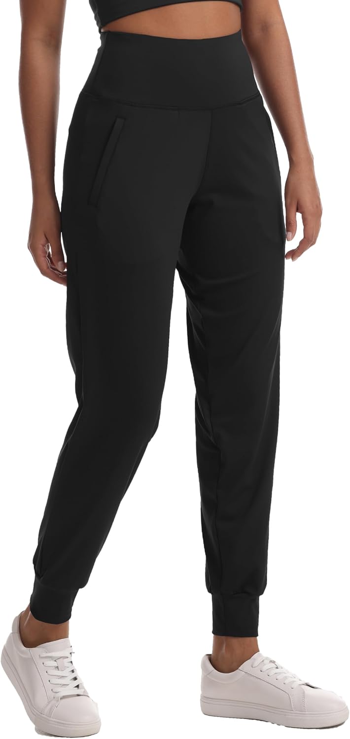 Women's Joggers with Pockets Lightweight - High Waisted Athletic Leggings Tapered Pants for Workout Yoga Running Gym