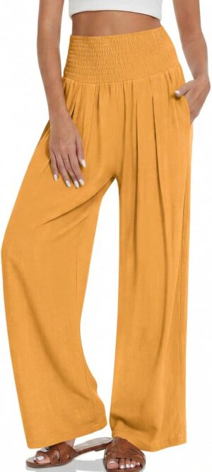 Women Wide Leg Casual Pants High Wa...