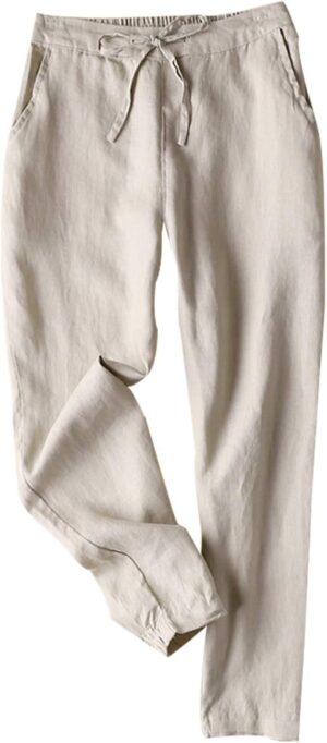 Tanming Linen Pants for Women Summe...