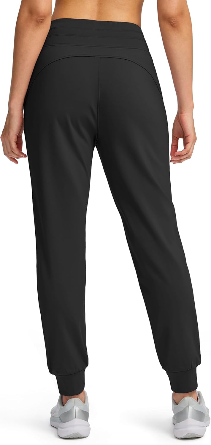 Soothfeel Women's Fleece Lined Joggers Water Resistant High Waisted Sweatpants Winter Warm Thermal Running Hiking Pant Pocket - Image 2
