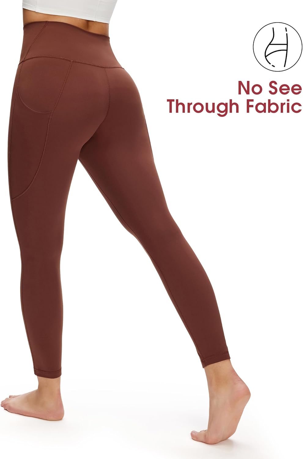 NANJI High Waisted Leggings with Pockets for Women - Buttery Soft, Stretch Yoga Pants, Squat Proof Casual Workout Leggings - Image 8