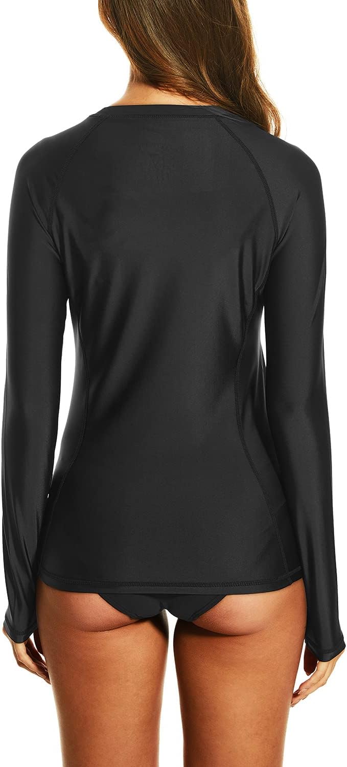 HODOSPORTS Women’s Swim Shirts UPF 50+ Rash Guard Long Sleeve Swimsuit Tops Quick Dry UV Sun Protection - Image 3
