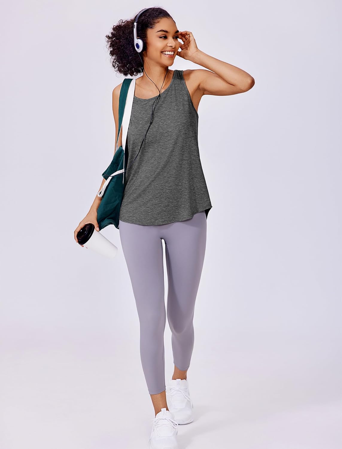 PINSPARK Workout Tops for Women Racerback Tank Top Pack Sleeveless Athletic Running Tops Loose Gym Shirt Quick Dry Yoga Tank - Image 2