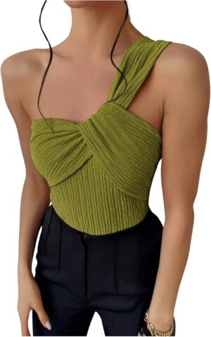 OYOANGLE Women’s One Shoulder...