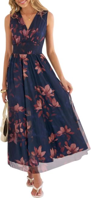ANRABESS Womens Summer Floral Maxi ...