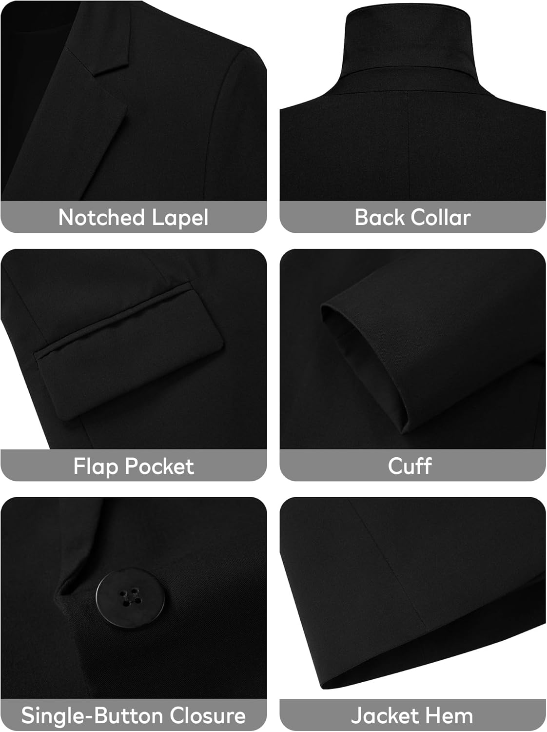 Kelyaa Womens One Button Blazer Casual Open Front Long Sleeve Suit Jackets Business Work Office Blazers - Image 6