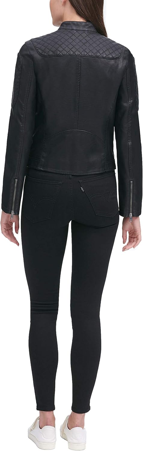 Levi's Women's Faux Leather Motocross Racer Jacket (Standard and Plus) - Image 3