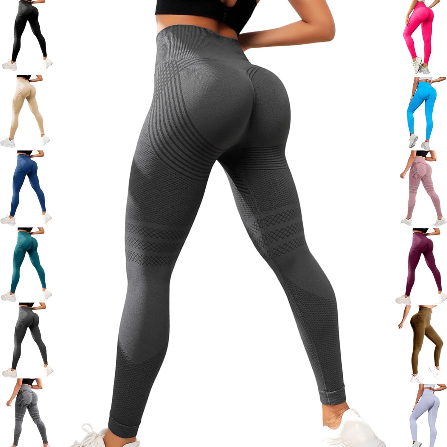 3D Leggings Compression, Women‘s High Waisted Compression Leggings, Butt Lifting Workout Leggings, Squat Proof