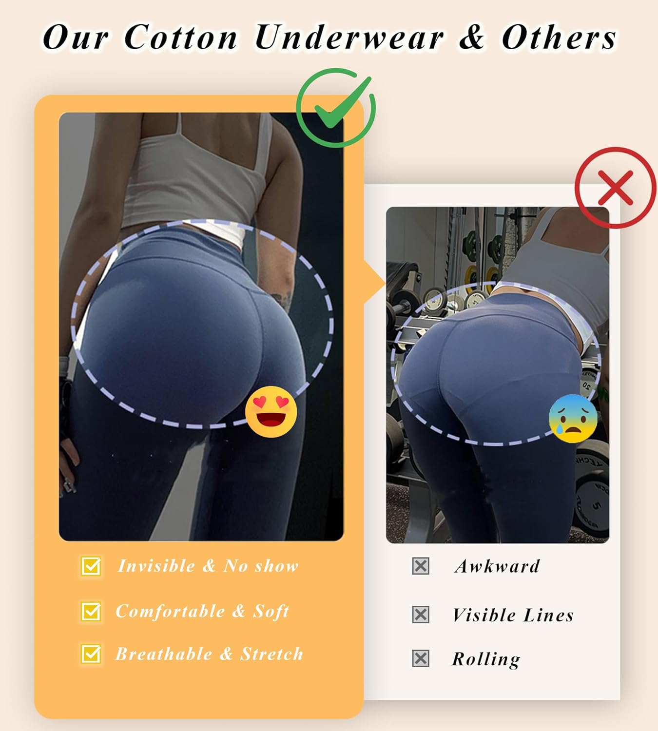 READY TO LOVE Cotton Underwear for Women Pack Breathable Thongs for Women Sexy Stretch Soft Womens Panties Thong XS-XL - Image 3