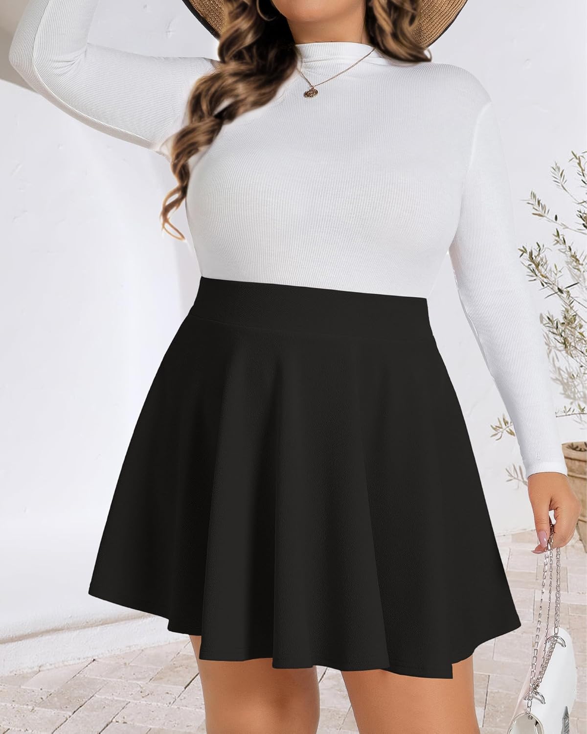 JOELLYUS Plus Size Skirts for Women Summer Pleated Mini Skirt Casual Flowy High Waisted Womens Short Skirts 2026 - Image 7