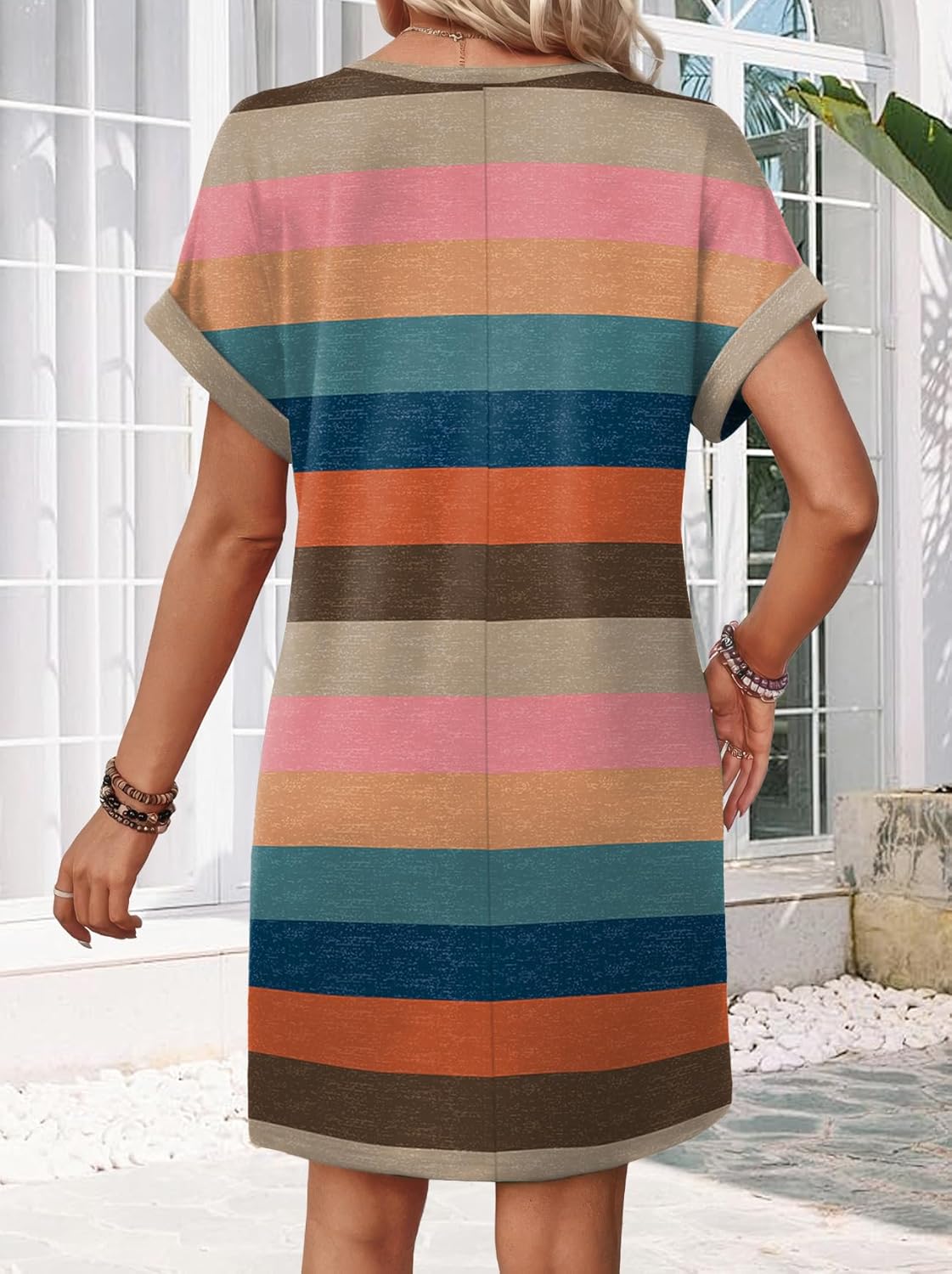 WIHOLL Summer Dresses for Women Casual Tshirt Dress Midi Dresses Fashion Beach Vacation Clothes - Image 5