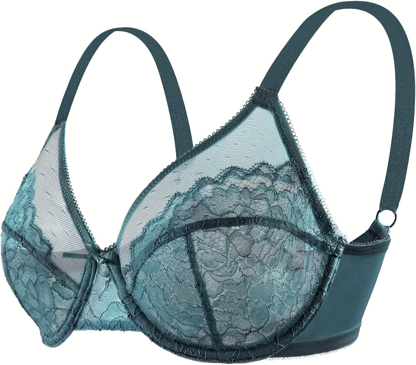 HSIA Minimizer Bras for Women Enchante Full Coverage Underwire Bras Plus Size Lifting Floral Lace Bra for Heavy Breast - Image 4