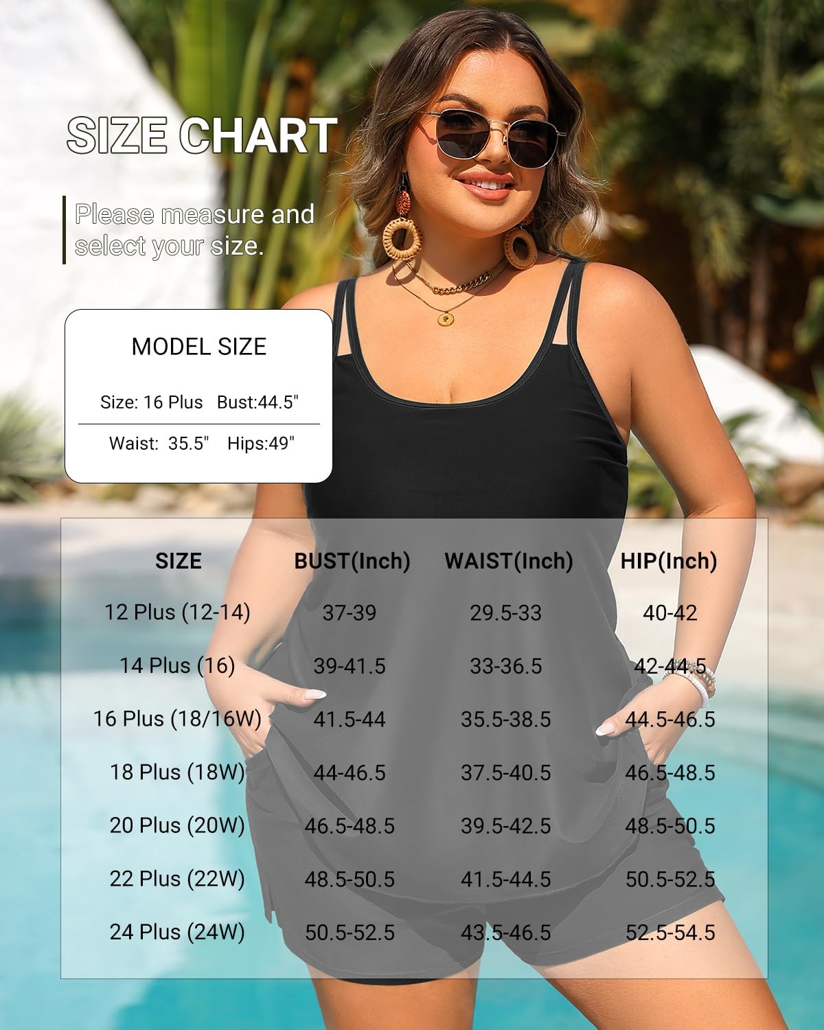 Plus Size Tankini Swimsuits - Women Two Piece Tankini Top with Shorts Flowy Swimsuit 2025 Bathing Suits - Image 6