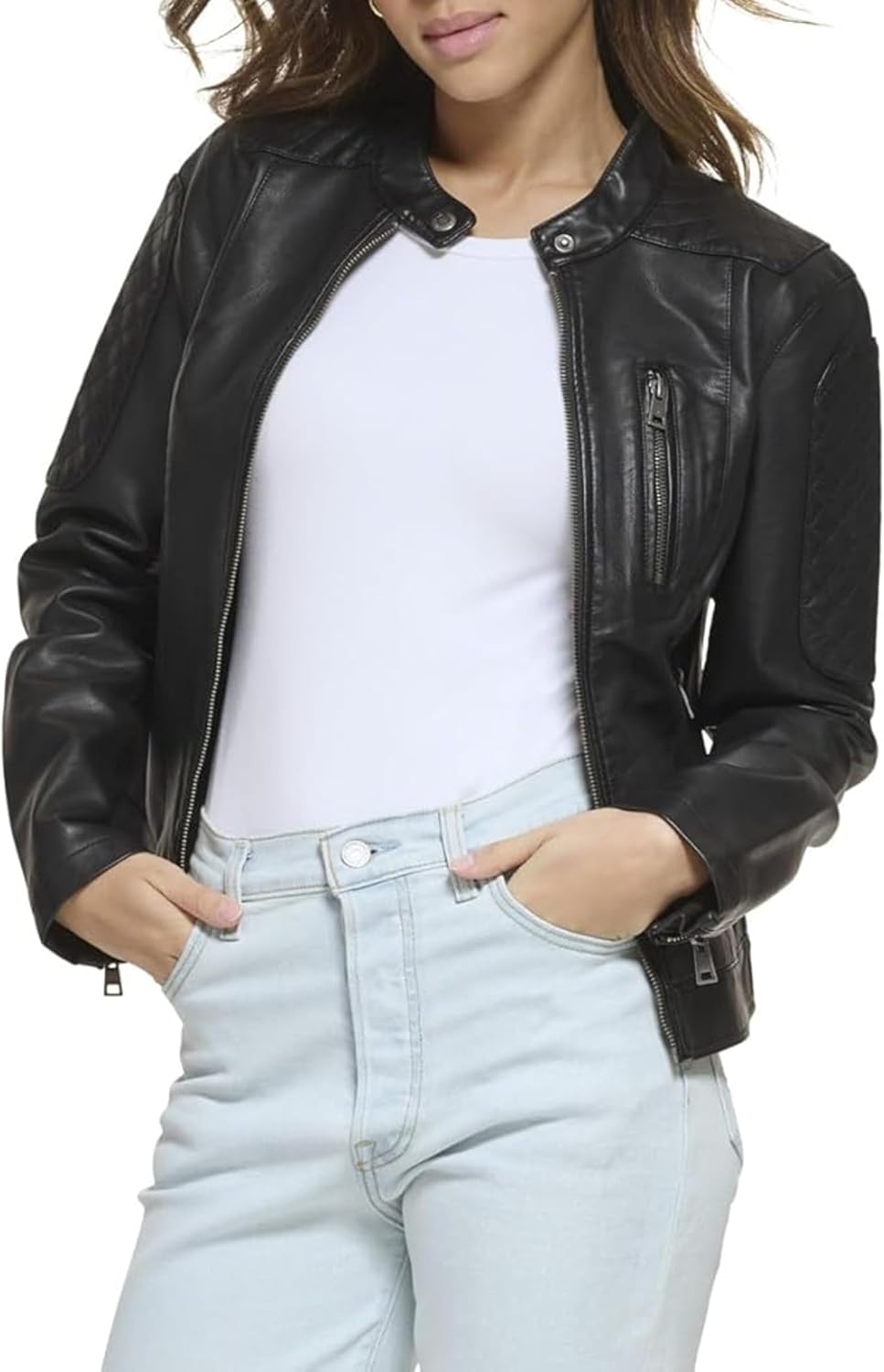 Levi's Women's Faux Leather Motocross Racer Jacket (Standard and Plus) - Image 5