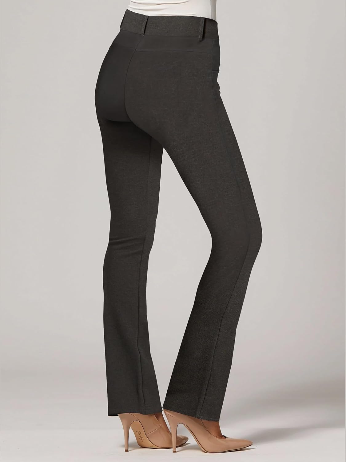 Stretch Slacks for Women - Wear to Work - Tummy Control Waistband - Bootcut Dress Pants with Pockets (Available in Plus Size) - Image 7