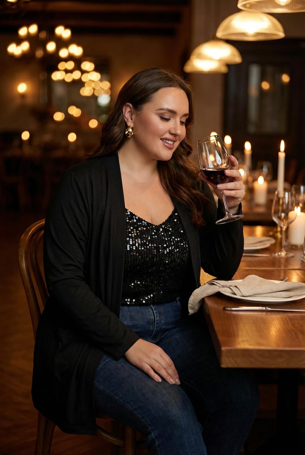 OLRIK Plus Size Lightweight Cardigan For Women 2026 Summer With Pockets Long Sleeve Casual Jacket Open Front Cover Ups - Image 5