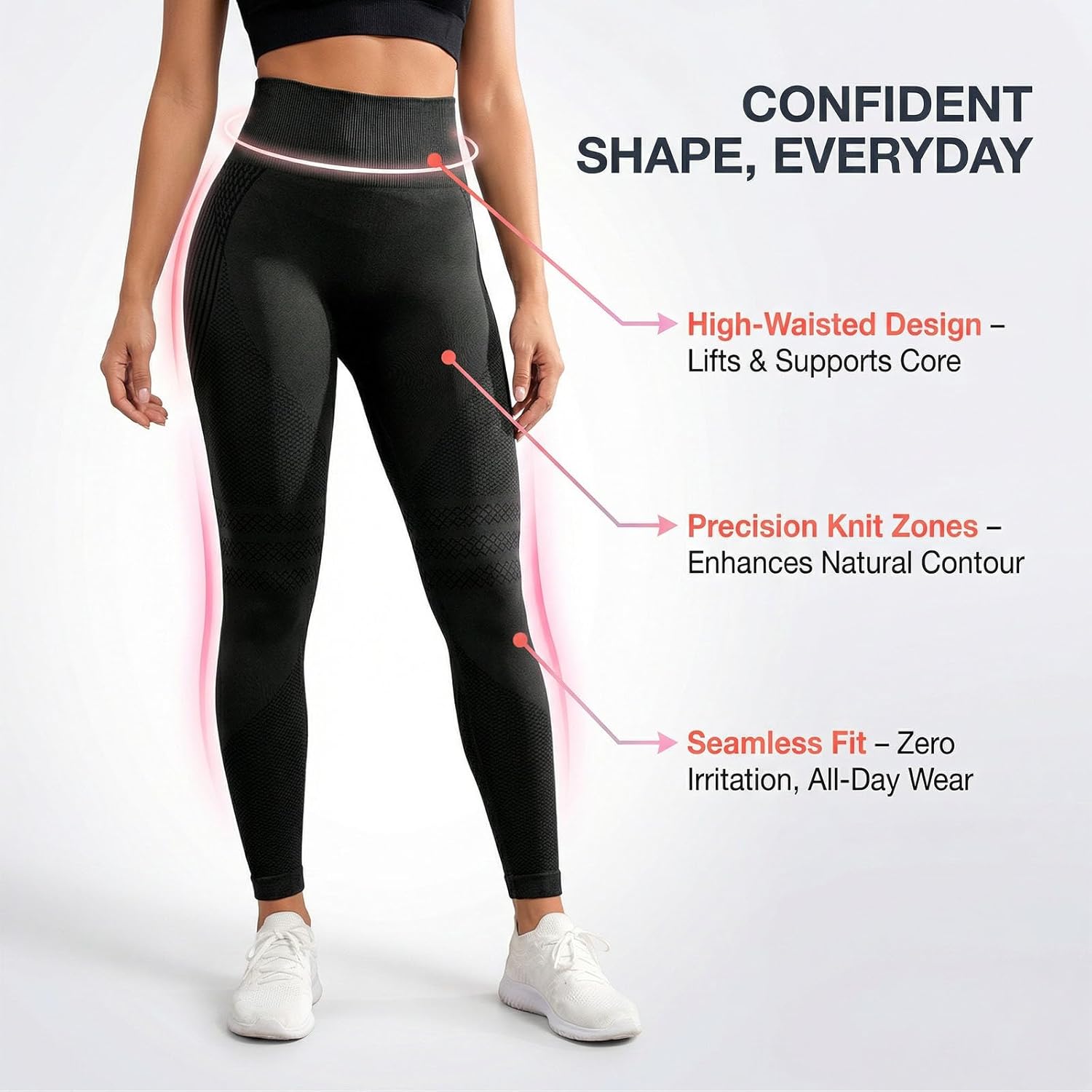 2026 Upgrade 3D Metabolic Booster Leggings,High Waist 3D Anti Cellulite Leggings for Women,for Workout,Yoga & Daily Wear - Image 3