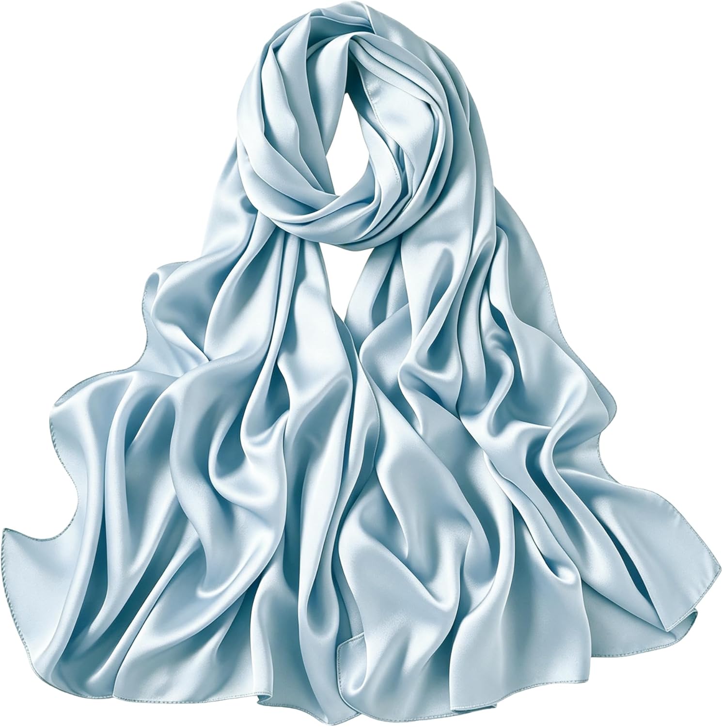 Lina & Lily Luxury Satin Hijab Head Scarf Shawl Wrap for Muslim Women Extra Long - Image 5