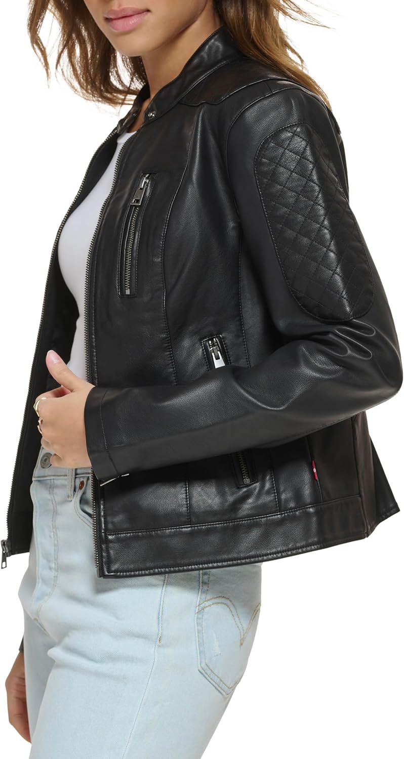Levi's Women's Faux Leather Motocross Racer Jacket (Standard and Plus) - Image 2