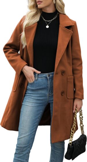 Bankeng Women Winter Wool Blend Cam...