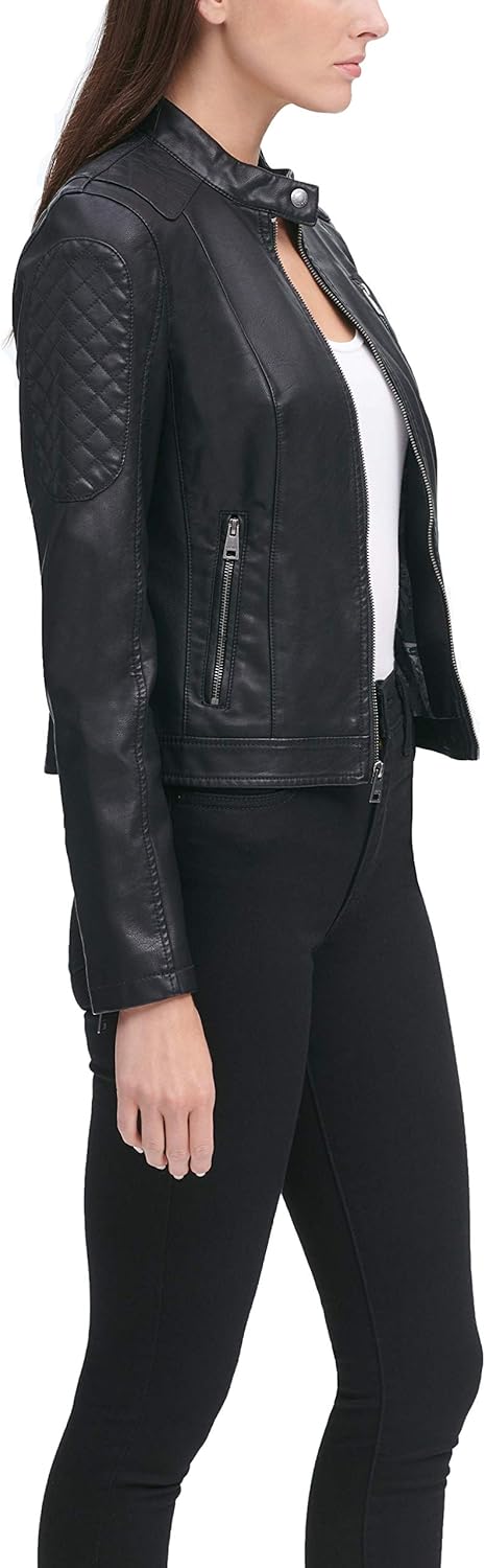Levi's Women's Faux Leather Motocross Racer Jacket (Standard and Plus) - Image 6