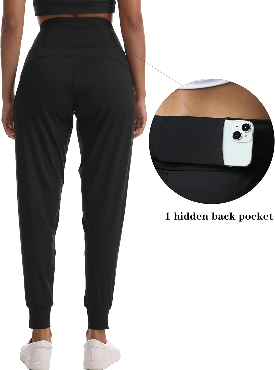 Women's Joggers with Pockets Lightweight - High Waisted Athletic Leggings Tapered Pants for Workout Yoga Running Gym - Image 4