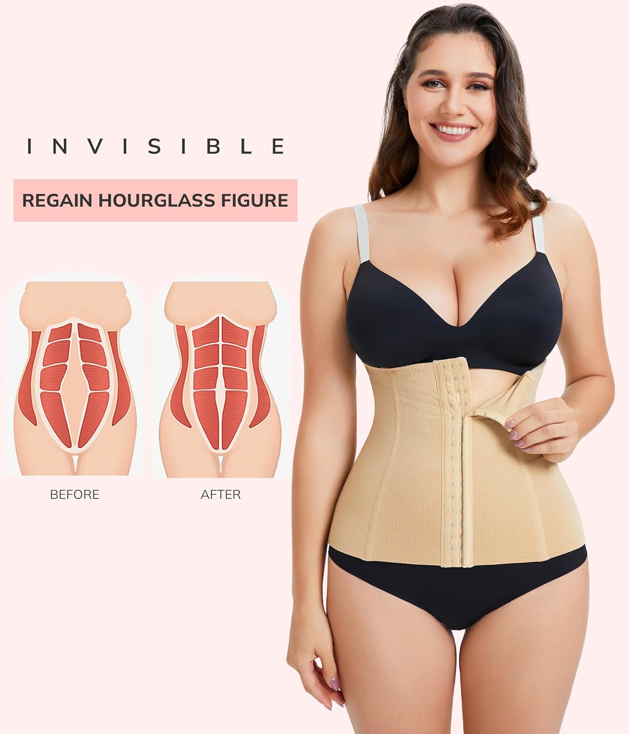 LODAY Waist Trainer Corset Shapewear Tummy Control Body Shaper Waist Cincher for Women Faja Postpartum Belly Band Wrap - Image 5