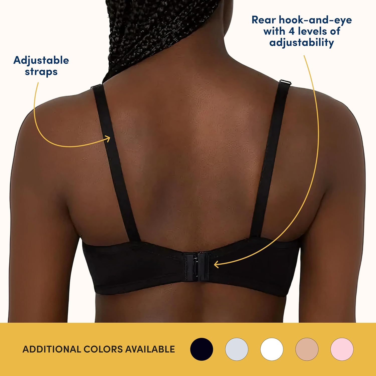 Fruit of the Loom Women's Smooth Cotton T-Shirt Bra - Ultra-Soft, Flexible, and Invisible Under Tees - Image 4