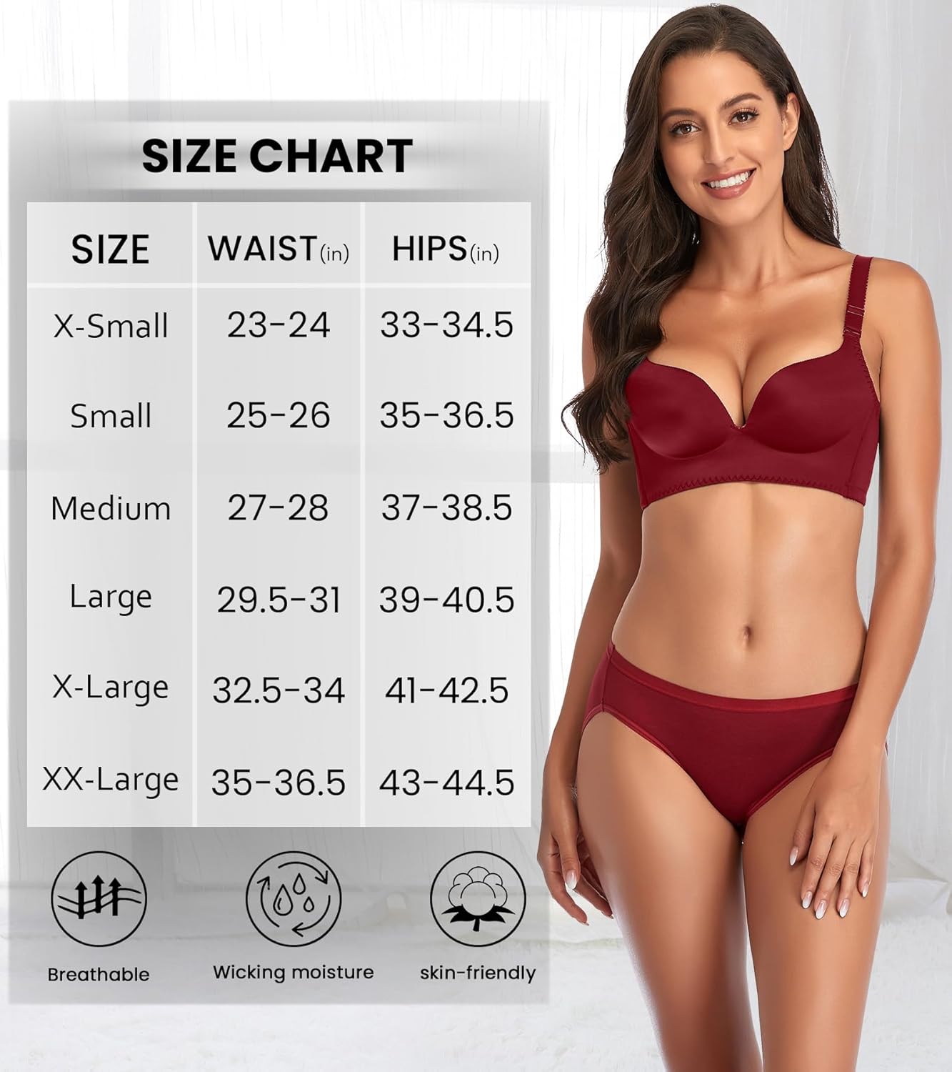 Eiggam Women's Cotton Bikini Panties,High-Cut Full Coverage Stretch Cool Underwear for Women - Image 6