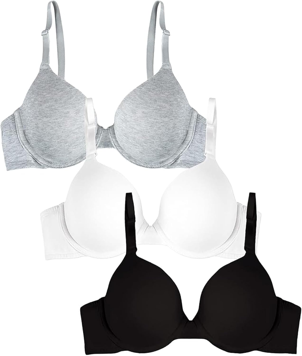 Fruit of the Loom Women's Smooth Cotton T-Shirt Bra - Ultra-Soft, Flexible, and Invisible Under Tees