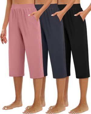 Huukeay 3 Pack Women’s Capri ...
