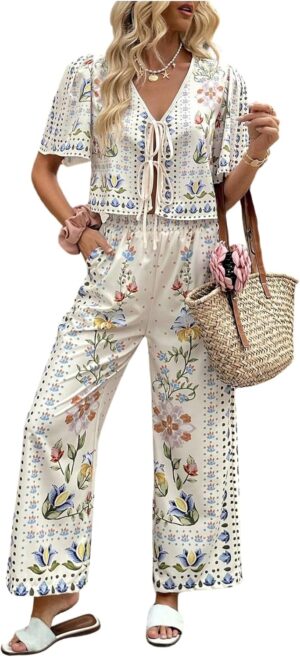 WDIRARA Women’s Boho Floral 2...