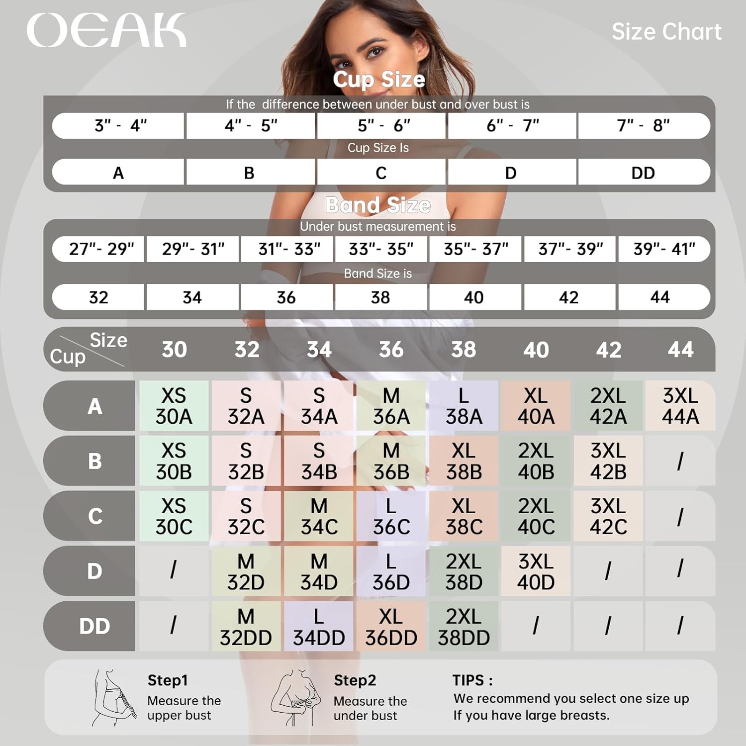 OEAK Womens Wireless Jelly Bras Comfortable Push Up Bra No Underwire Gel Bra Full Support Lift Everyday Seamless Tshirt Bras - Image 5
