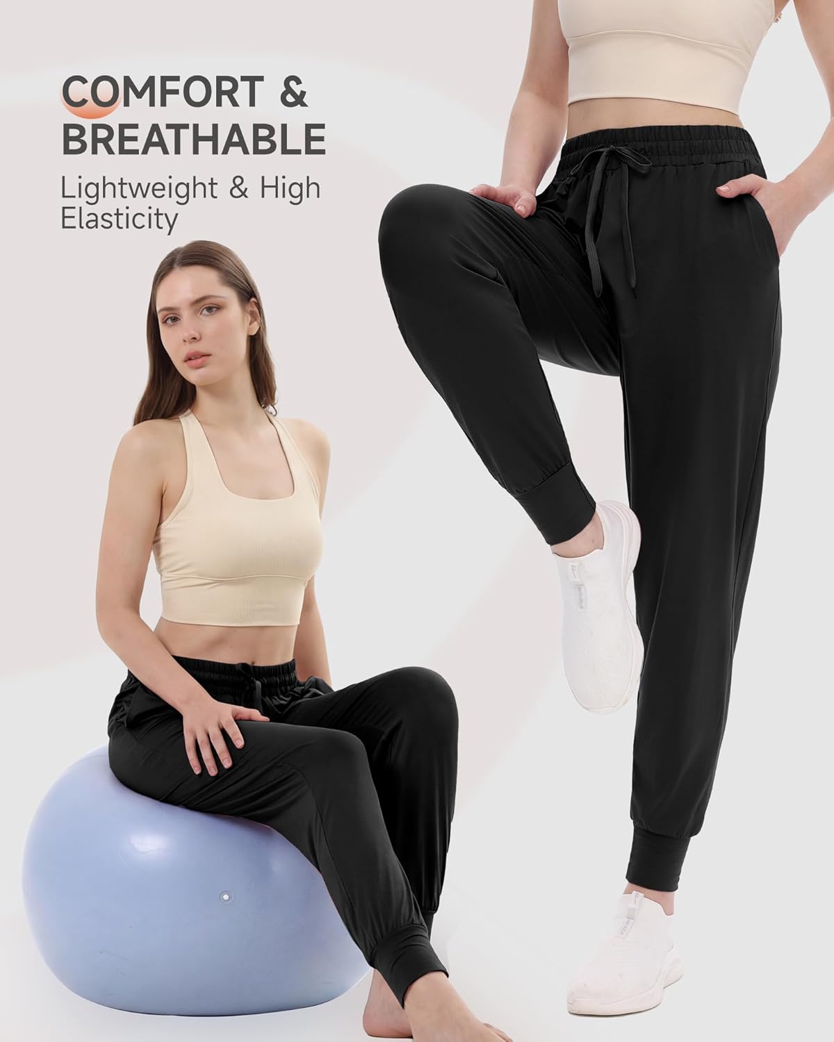 GAYHAY Joggers for Women with Pockets - Womens Sweatpants Lightweight Yoga Lounge Pants for Athletic Workout Gym Running - Image 5
