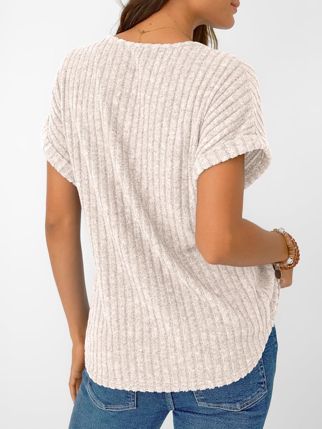AUTOMET Womens Short Sleeve Sweaters 2026 V Neck Cute Summer Tops - Image 4