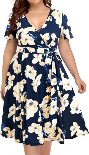 Pinup Fashion Women Plus Size Dress...