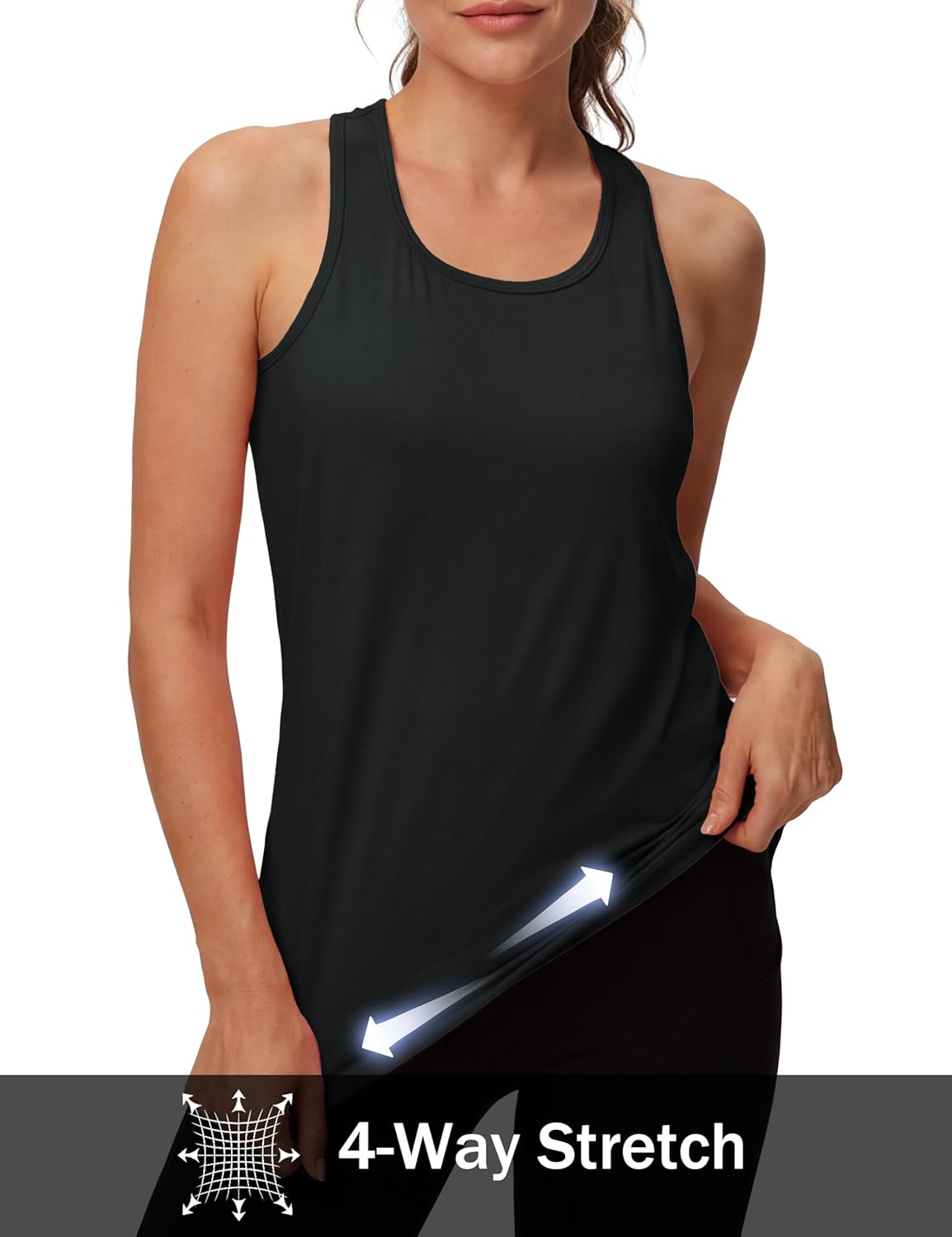 MAGCOMSEN Tank Tops for Women Workout Racerback Sleeveless Racer Back Tops Athletic Yoga Running Gym Muscle Pilates Tank - Image 5