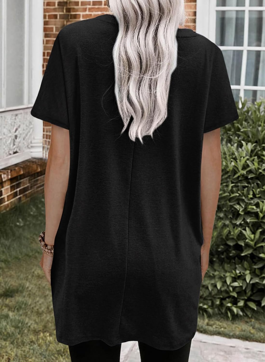Dokotoo Summer Dresses for Women 2026 Short Sleeve T Shirt Dress Casual Loose Fitting Shift Mini Dresses - Image 2
