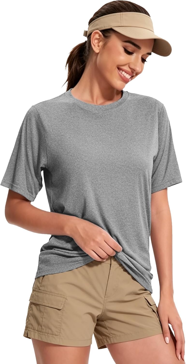 Kinglaman 5/6 Pack Workout Tops Gym Shirts for Women Dry Fit UPF 50+ Sun UV Protection Swim Athletic Yoga Tee T Shirts Tops - Image 2