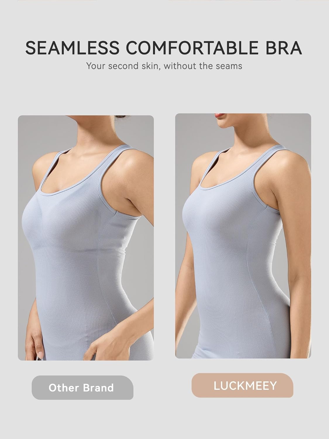 LUCKMEEY Bras for Women No Underwire Wireless Bras - Seamless Push Up Full Coverage Bralettes Comfortable Everyday Bra - Image 3