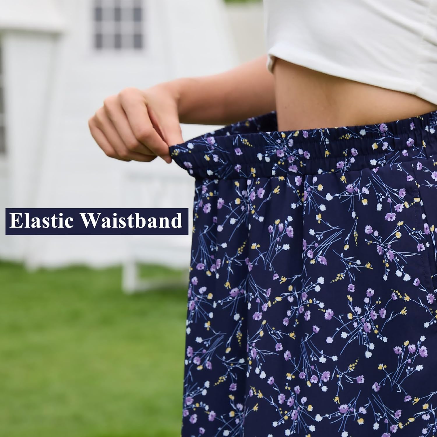 Abaadlw Maxi Skirts for Women with Pockets Long Midi Length Casual Skirt for Holiday - Image 5