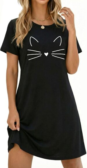 Ekouaer Womens Nightgown Short Slee...