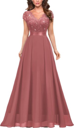 Miusol Women’s Elegant V-Neck...
