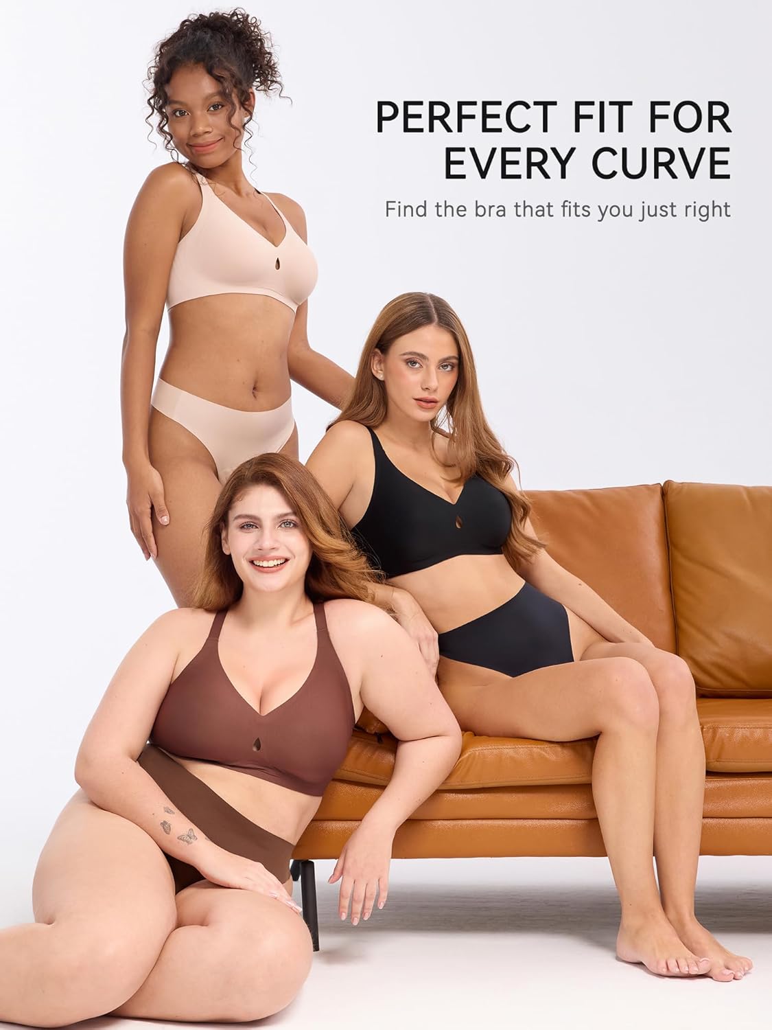 LUCKMEEY Bras for Women No Underwire Wireless Bras - Seamless Push Up Full Coverage Bralettes Comfortable Everyday Bra - Image 5
