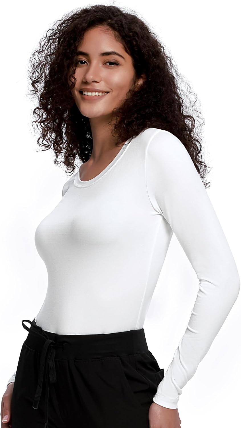 COZYFIT Underscrub Long Sleeve Women - Crew Neck Scrubs Undershirts for Nurse with Soft Fabric - Image 3