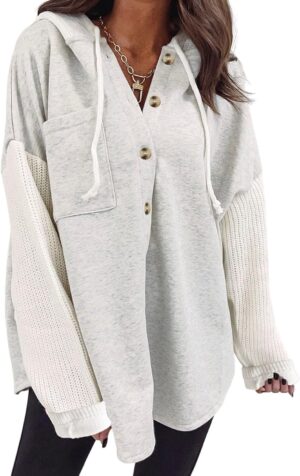 SHEWIN Women Oversized Hooded Sweat...